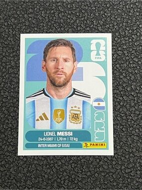Panini FIFA World Cup 2026 Messi Player Portrait Sticker ARG 17